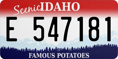 ID license plate E547181