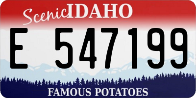 ID license plate E547199