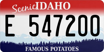 ID license plate E547200