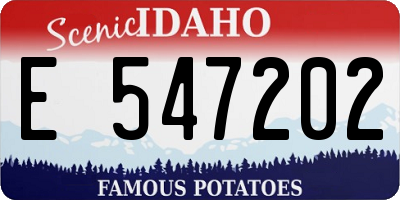 ID license plate E547202