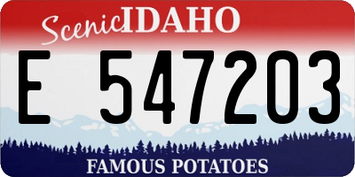 ID license plate E547203