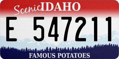 ID license plate E547211