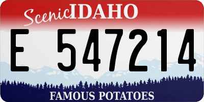 ID license plate E547214