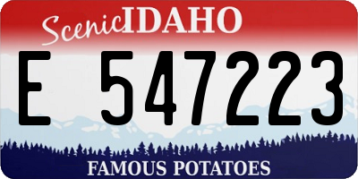 ID license plate E547223