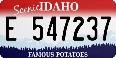 ID license plate E547237