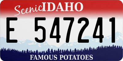 ID license plate E547241
