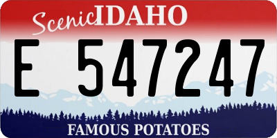 ID license plate E547247