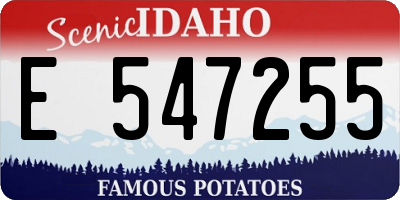 ID license plate E547255