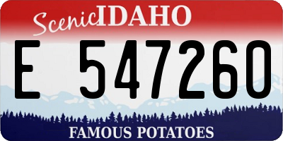 ID license plate E547260