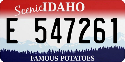 ID license plate E547261