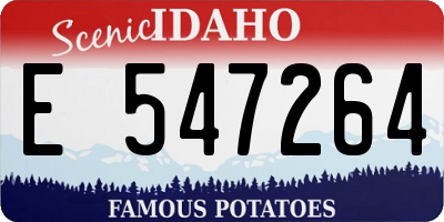 ID license plate E547264