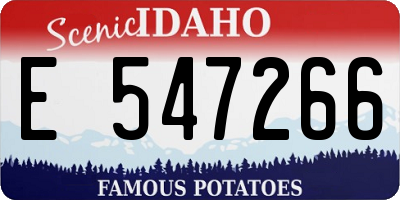 ID license plate E547266