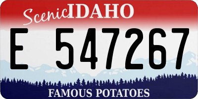 ID license plate E547267