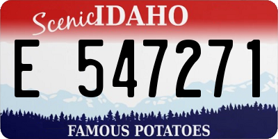 ID license plate E547271