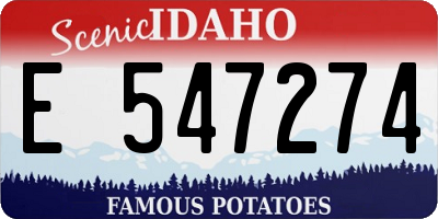 ID license plate E547274