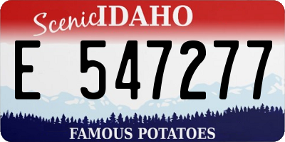 ID license plate E547277