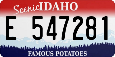 ID license plate E547281