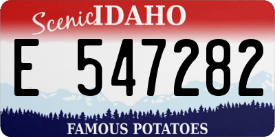 ID license plate E547282