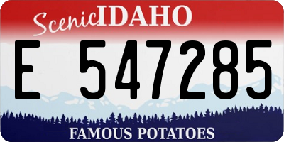 ID license plate E547285