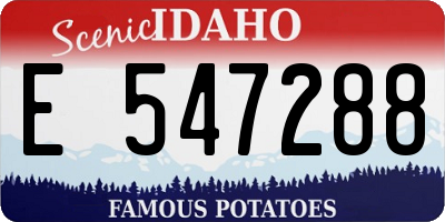 ID license plate E547288
