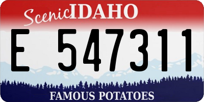 ID license plate E547311
