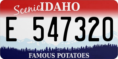 ID license plate E547320