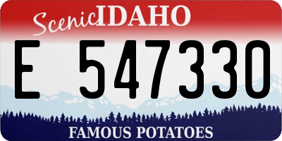 ID license plate E547330