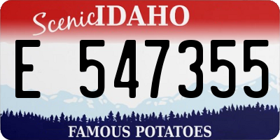 ID license plate E547355