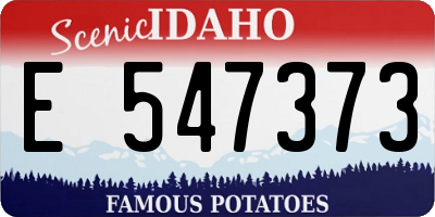 ID license plate E547373