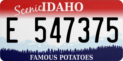 ID license plate E547375