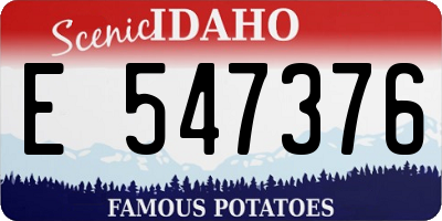 ID license plate E547376
