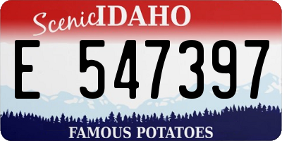 ID license plate E547397