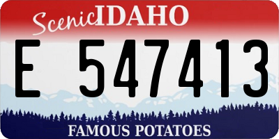 ID license plate E547413