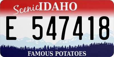 ID license plate E547418