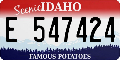 ID license plate E547424