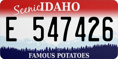 ID license plate E547426