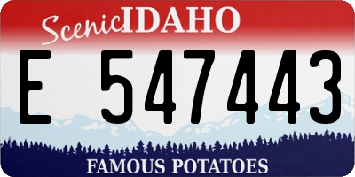 ID license plate E547443