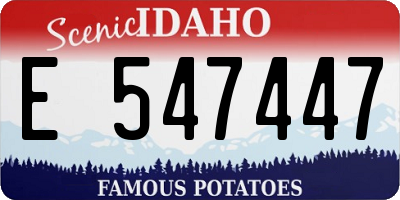 ID license plate E547447