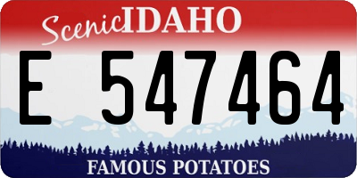 ID license plate E547464
