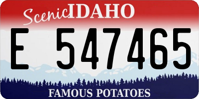 ID license plate E547465