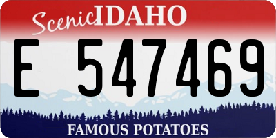 ID license plate E547469