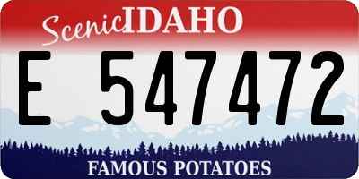 ID license plate E547472