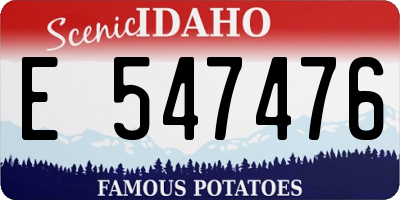 ID license plate E547476