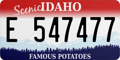 ID license plate E547477