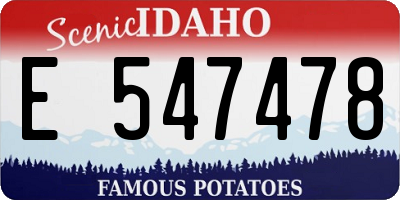 ID license plate E547478
