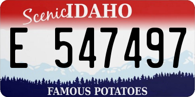 ID license plate E547497
