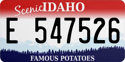 ID license plate E547526