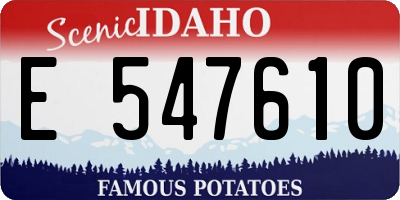 ID license plate E547610