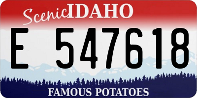 ID license plate E547618