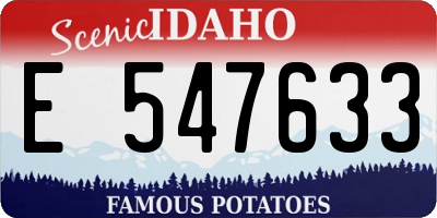 ID license plate E547633